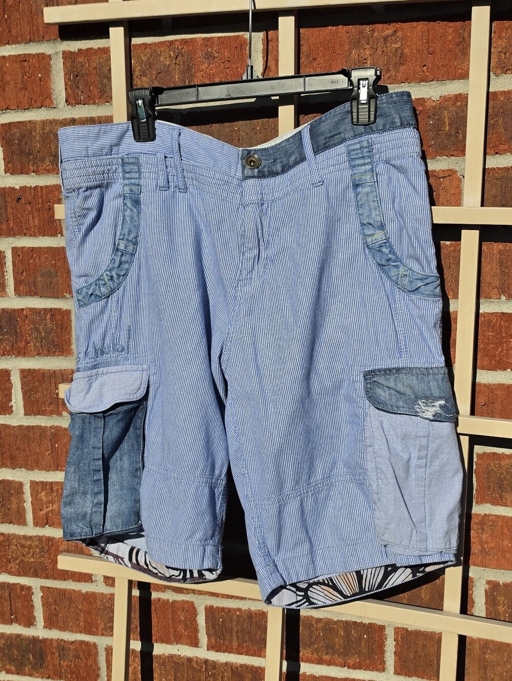 DESIGUAL Shorts Mens 34 Cargo Cotton Blue